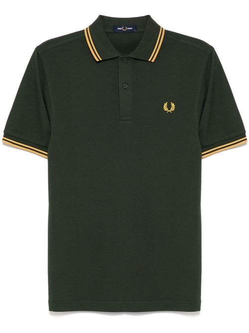 Polo manica corta con doppio bordino e logo ricamato FRED PERRY | M3600Y22